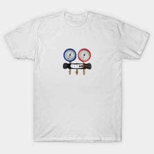 Refrigerant Gauges with Teeth & Cigar T-Shirt